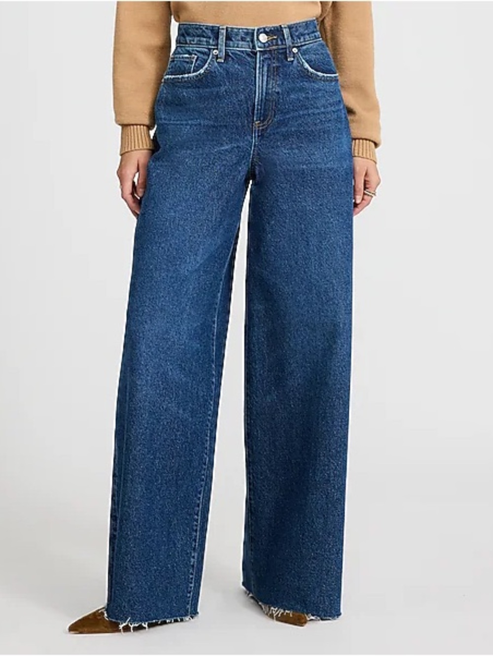 Express High Waisted Relaxed Wide Leg Jeans